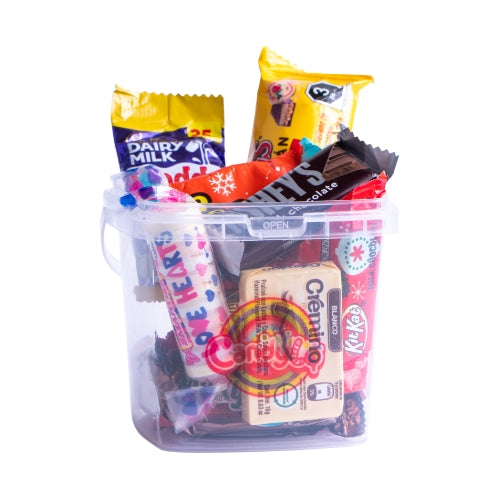 Balde 280ml con mix de golosinas internacionales
