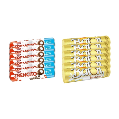 Pack Chocolate Tubitos Trencito 6uu + Baton 6uu