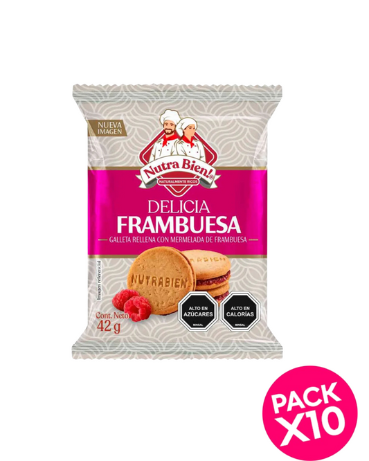 Pack Delicia frambuesa 42g 10uu