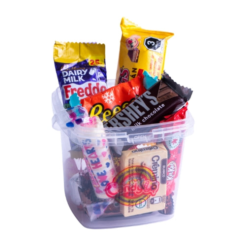 Balde 280ml con mix de golosinas internacionales