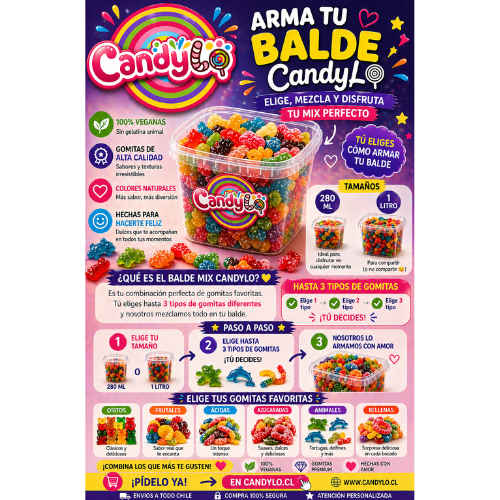 Balde de Gomitas Internacionales CandyLo