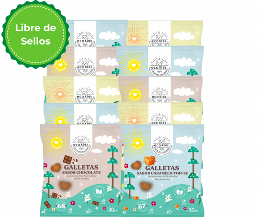 Pack Mix variedades galletas EcoKids 10uu