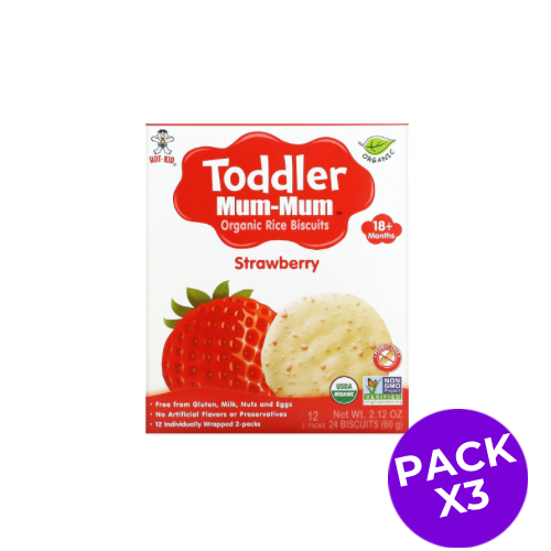 Pack Galleta Toddler Mum Mum frutilla 50g 3uu