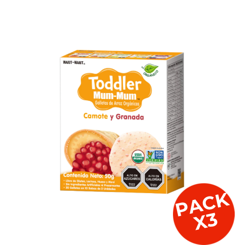 Pack Galleta Toddler Mum Mum Camote y Granada 50g 3uu