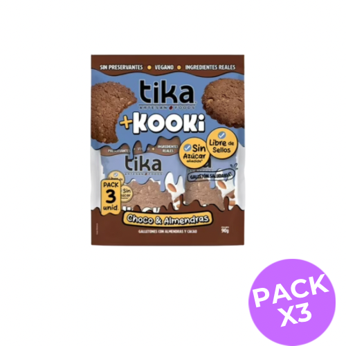 Pack Galleton Kooki Choco Almendra Tika 90g