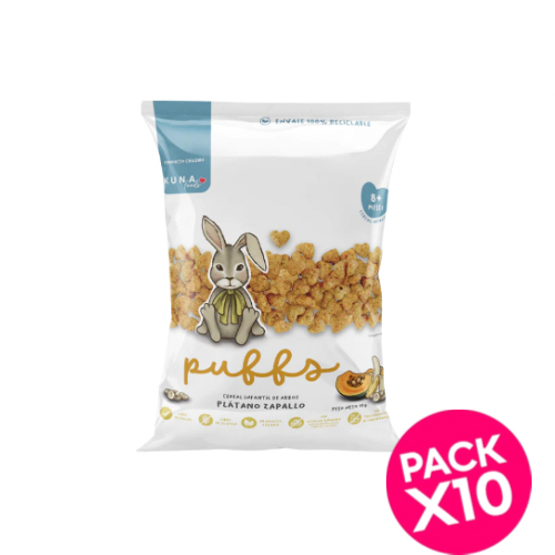 Pack puffs plátano zapallo Kuna 10uu