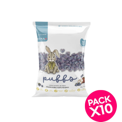 Pack puffs manzana arándano Kuna 10uu