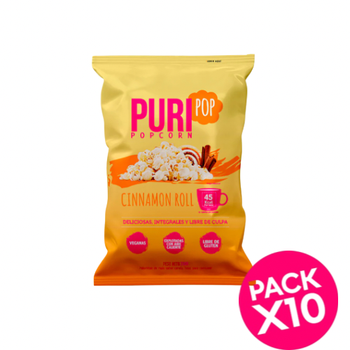 Pack cabritas Puripop cinnamon roll 10uu