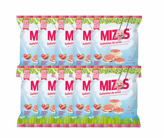 Pack galleta Mizos frutilla murta 10uu