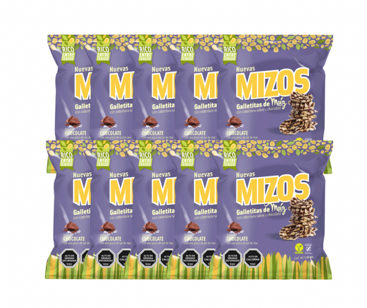 Pack galleta Mizos maiz chocolate 10uu