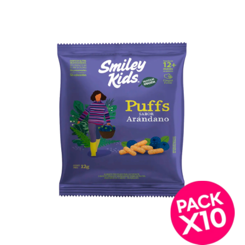 Pack Puffs arándano Smiley Kids 10uu