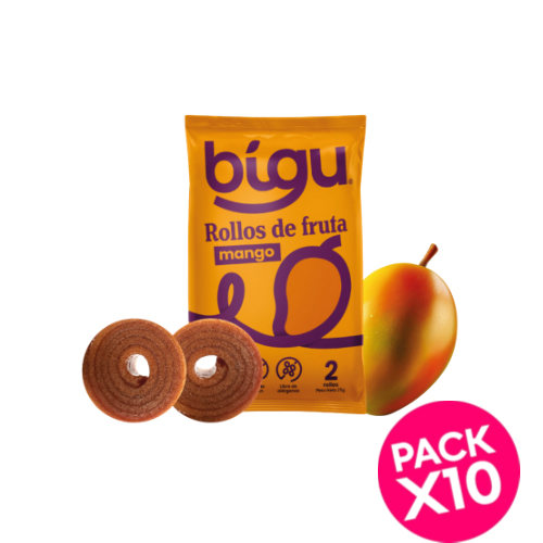 Pack rollo de fruta Bigu mango 10uu