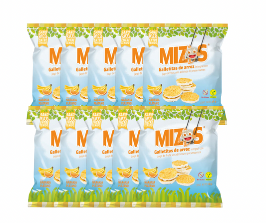 Pack galleta Mizo plátano naranja 10uu