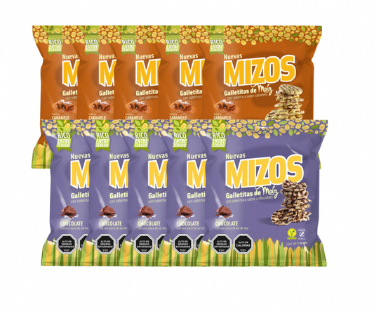 Pack galleta maíz mix sabores 10uu