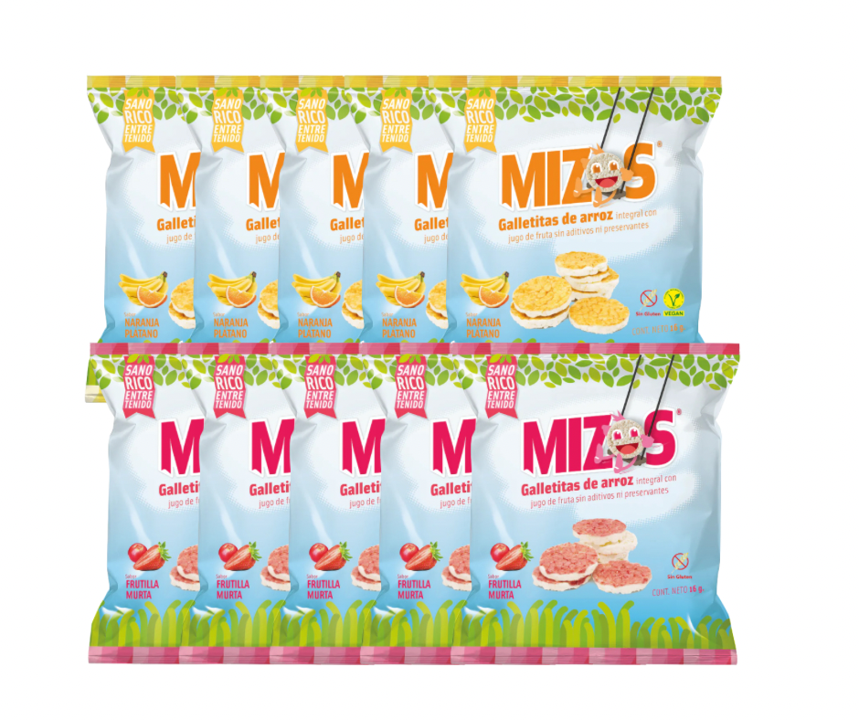 Pack galleta Mizos mix sabores 10uu