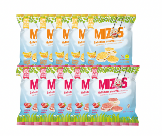 Pack galleta Mizos mix sabores 10uu