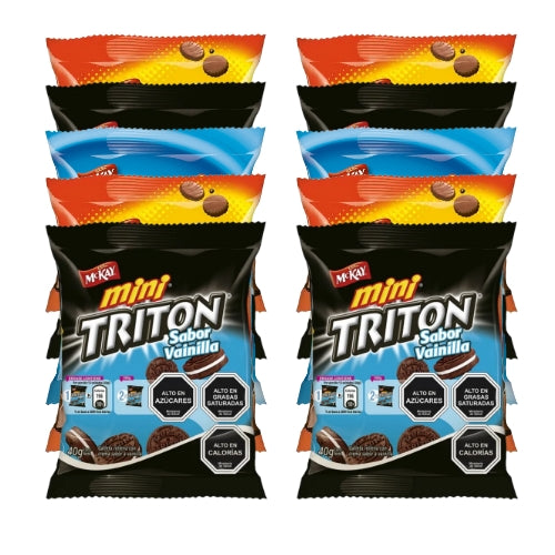 Pack galletas mini kuky + mini morocha + mini triton 10uu