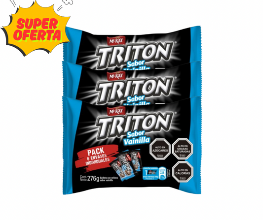 Pack Triton colación 6 envases individuales 3u