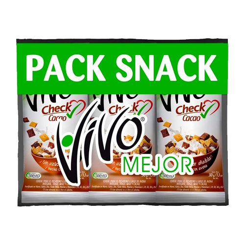 Pack snack vivo cacao 18g 7 bolsitas